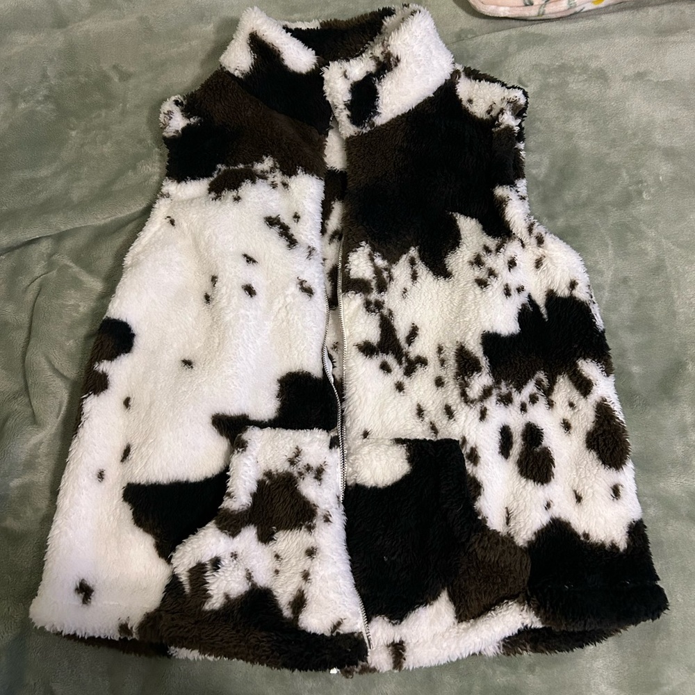 Cow print vest